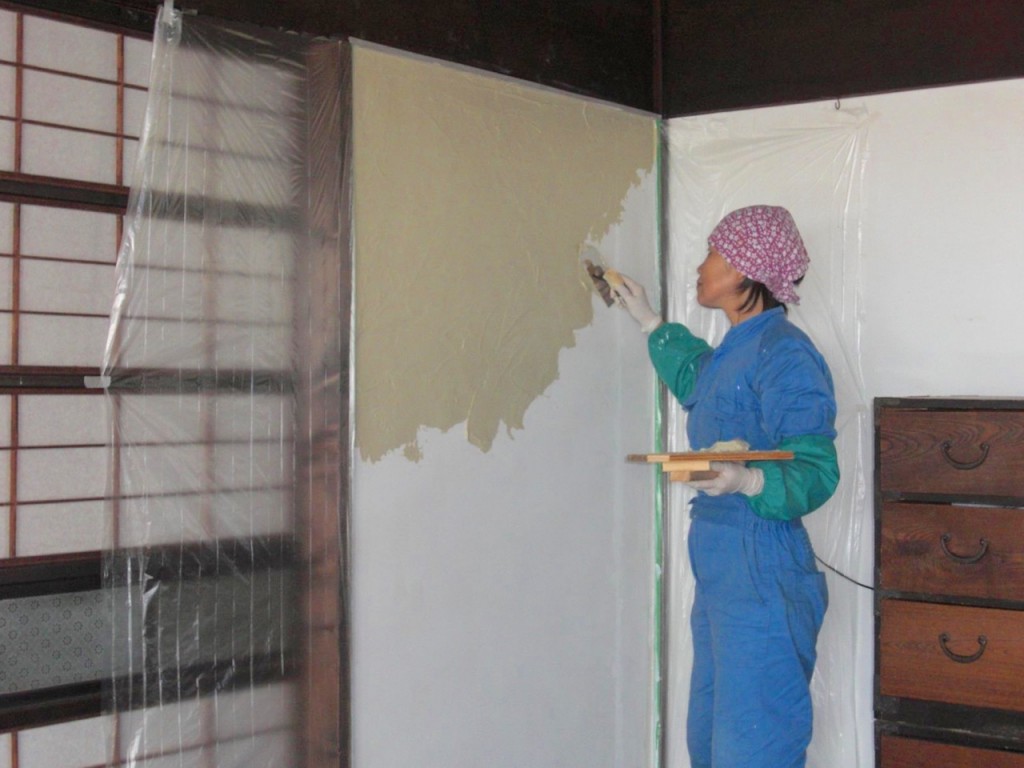 ⑨室内側　施工中