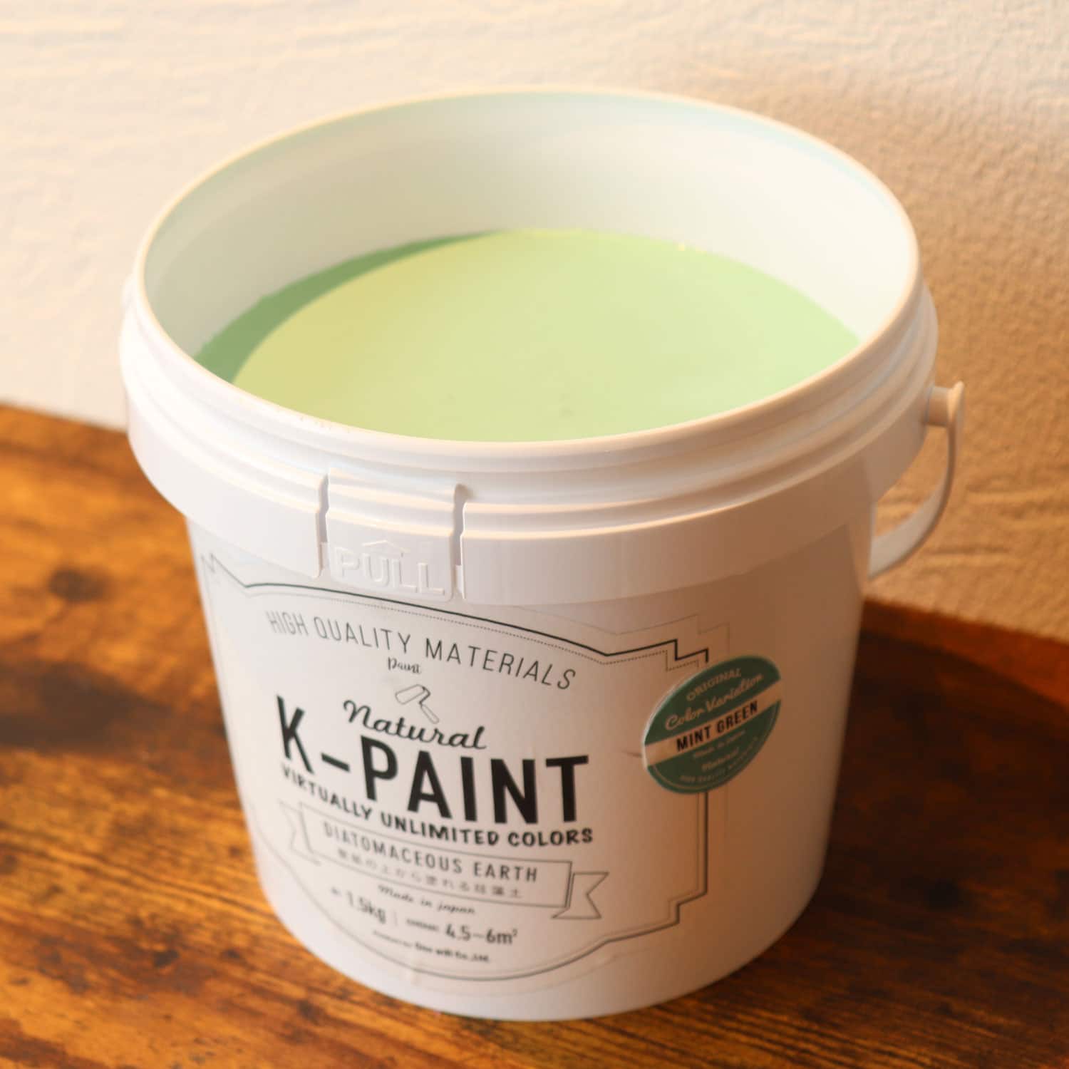 Kペイント ミントグリーン 漆喰 塗壁 珪藻土 ケイソウくん