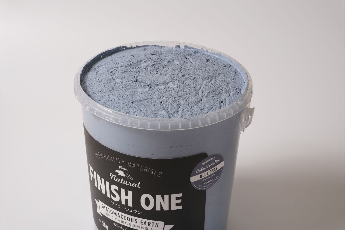 FINISH ONE 珪藻土 缶ブルーグレー 自然由来珪藻土壁材ケイソウくん