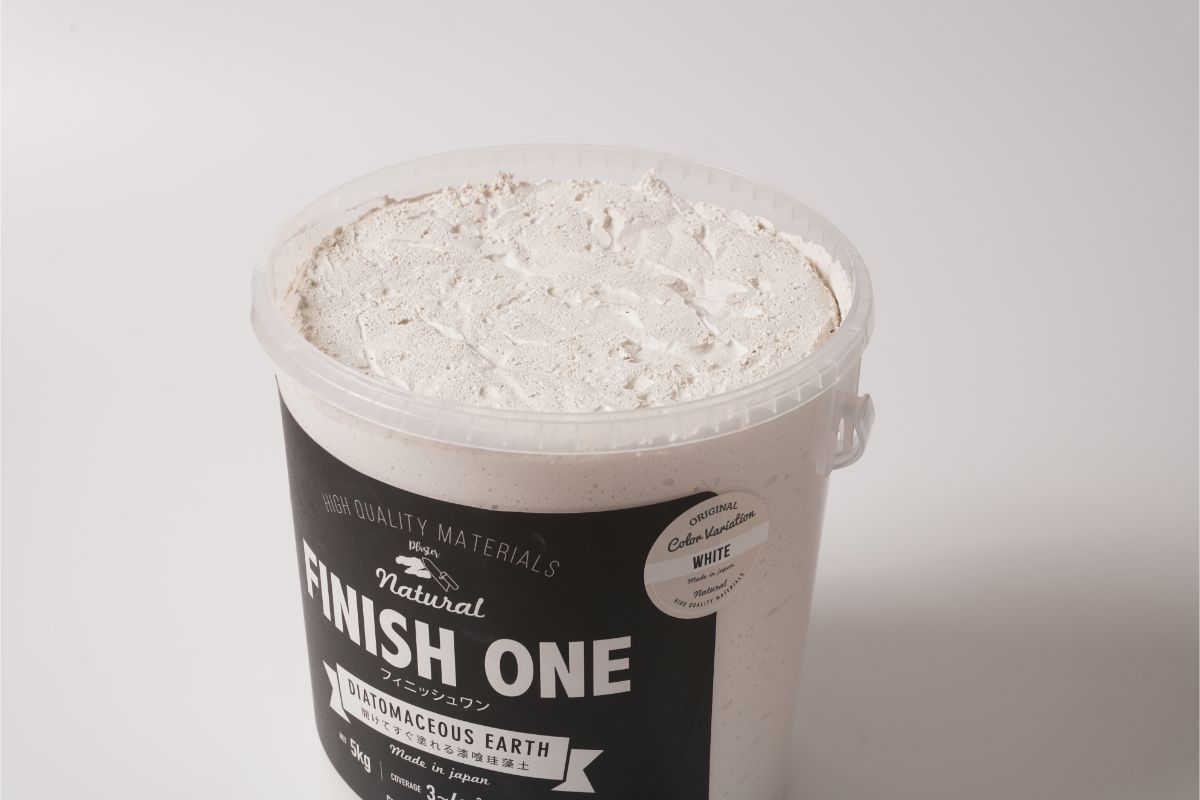 FINISH ONE 珪藻土 缶 ホワイト | 自然由来珪藻土壁材ケイソウくん