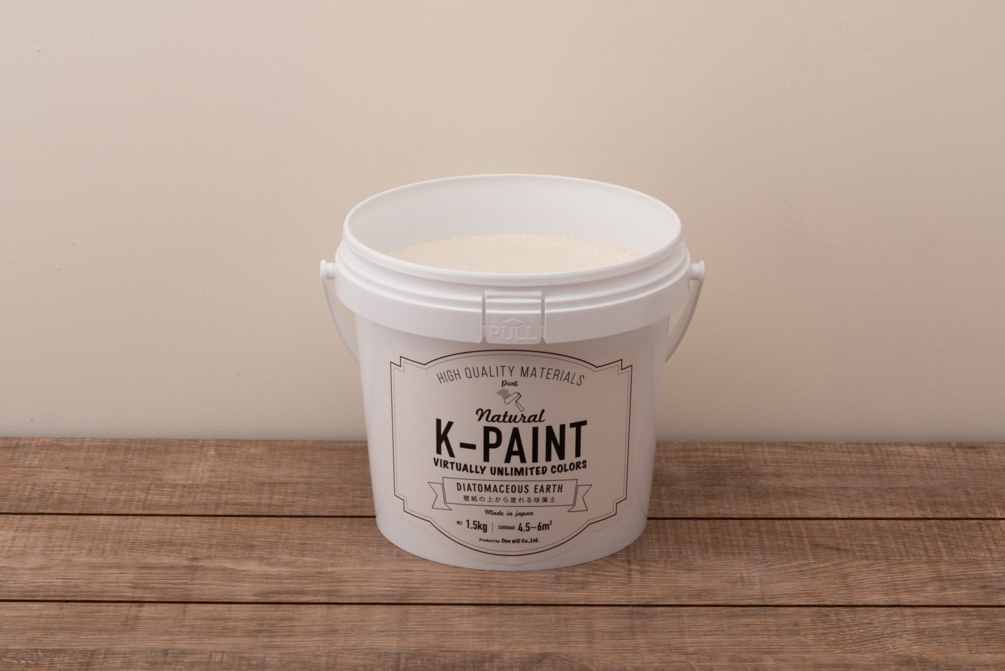 ワンウィル K-PAINT 珪藻土塗料 タンブラウン 5kg - 2